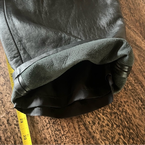 ALFANI Vintage 90s Y2K Black Genuine Lamb Leather Pants Sz 12 Fully Lined - Picture 7 of 10